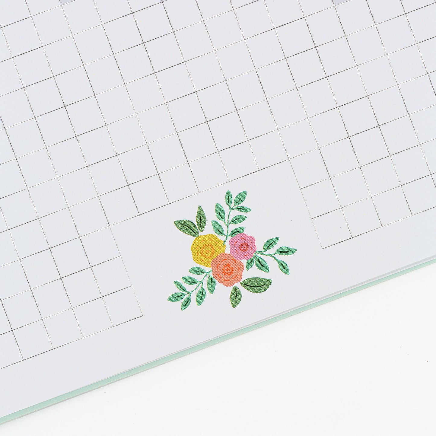 Cuaderno Grande Flora Turquesa
