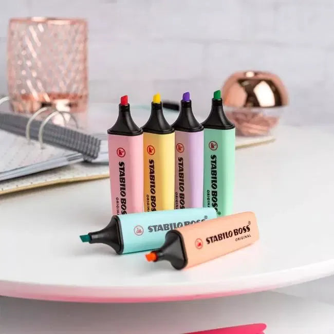 Set 6 Destacadores STABILO Boss Original Pastel