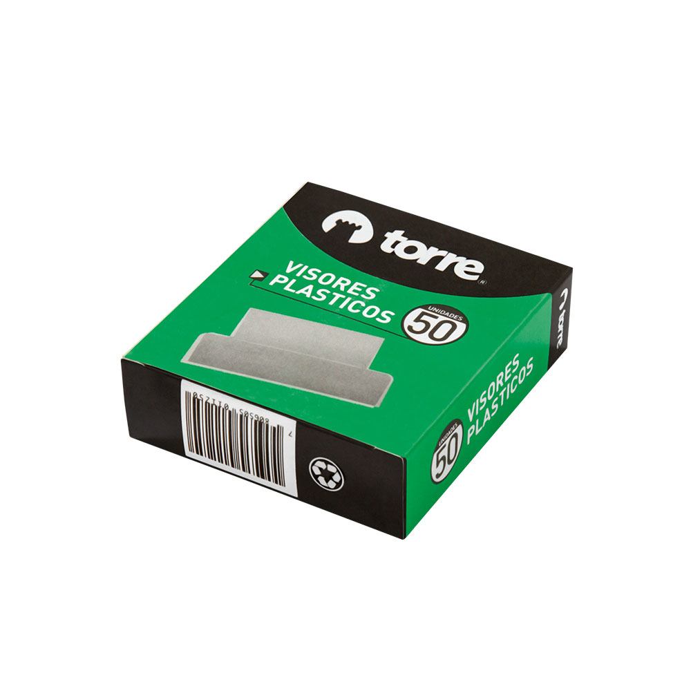 Visores plásticos carpeta colgante 50 unid.