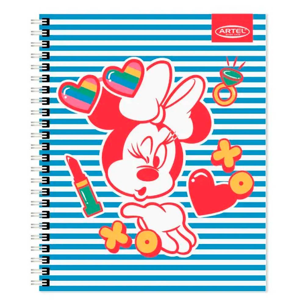 Cuaderno Universitario Artel 100 hojas 7mm Diseño Minnie 2024