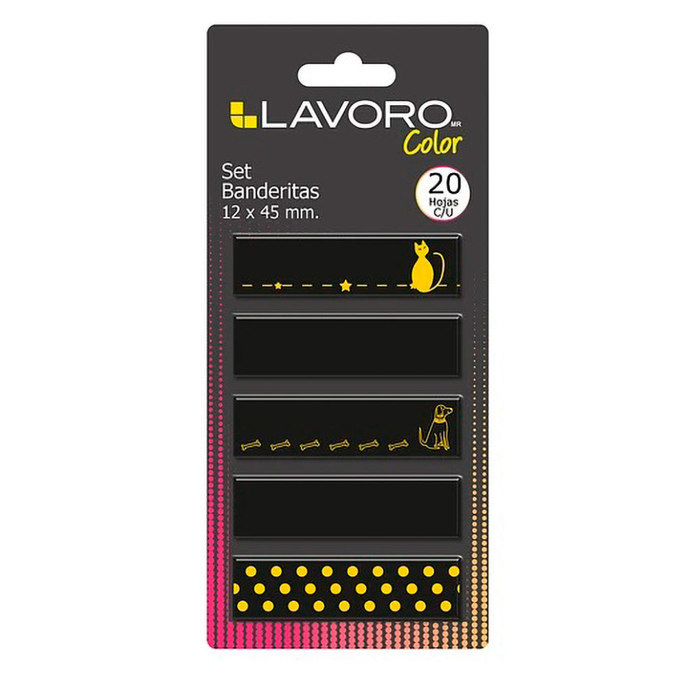 Banderitas Adhesivas 5 Unidades 20 Hojas | Lavoro