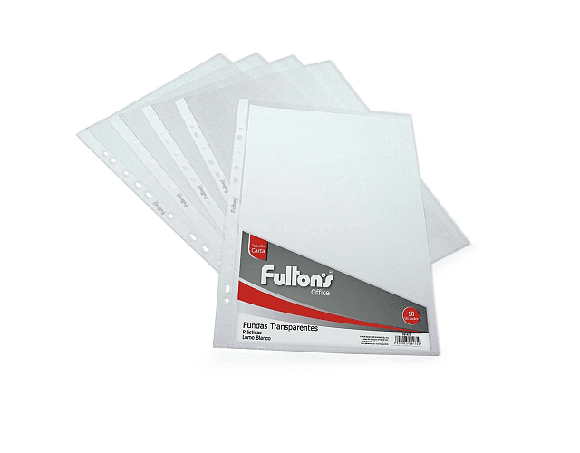 Set 10 funda transparente carta Fultons