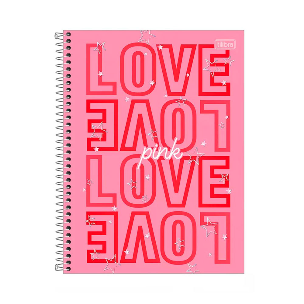 Tilibra Cuaderno Top Love Pink 120 hojas 3 Materias