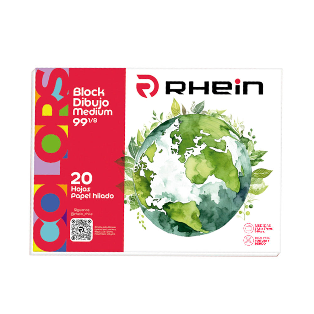 BLOCK DE DIBUJO MEDIUM RHEIN 99 1/8 20 HOJAS
