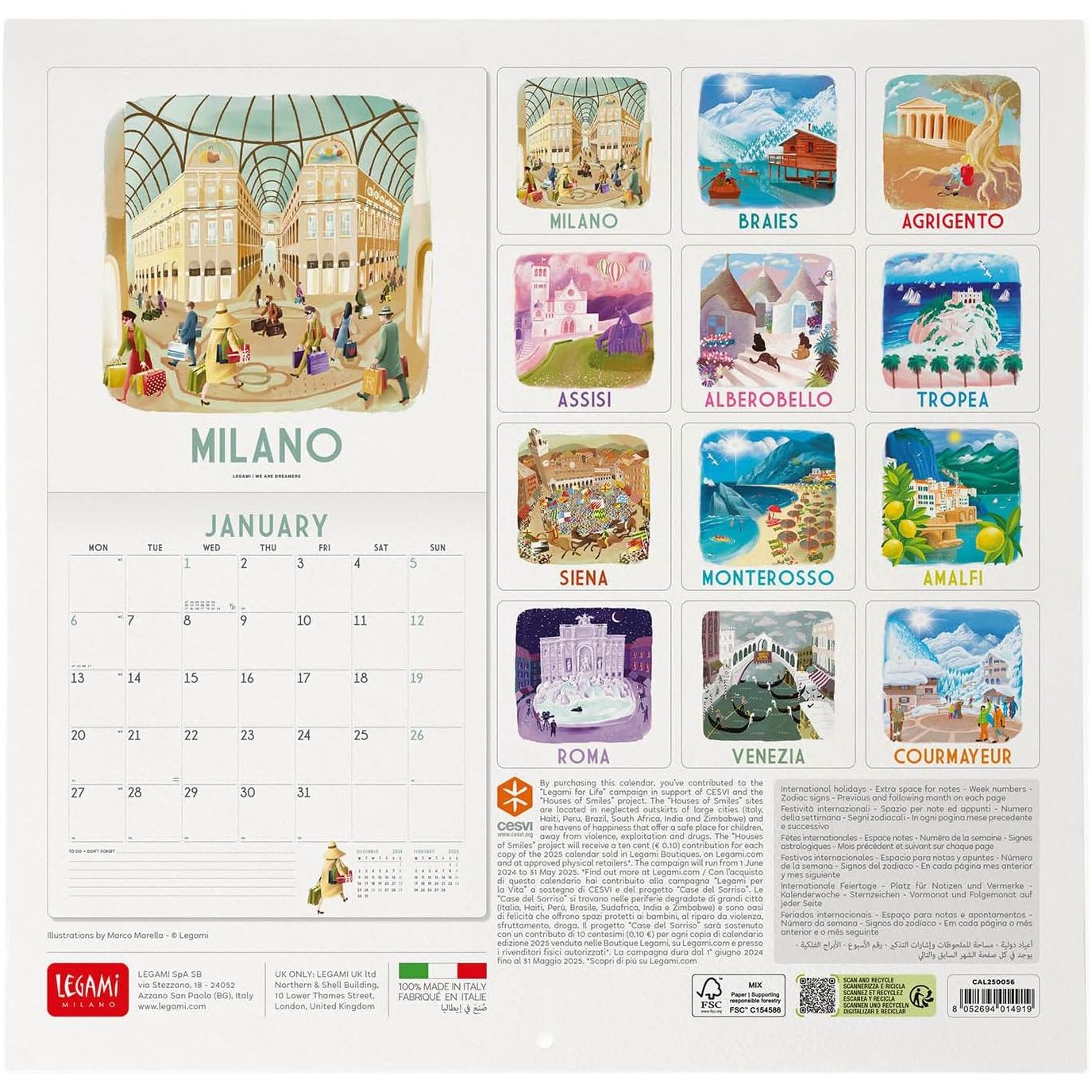 Calendario 2025 Italia