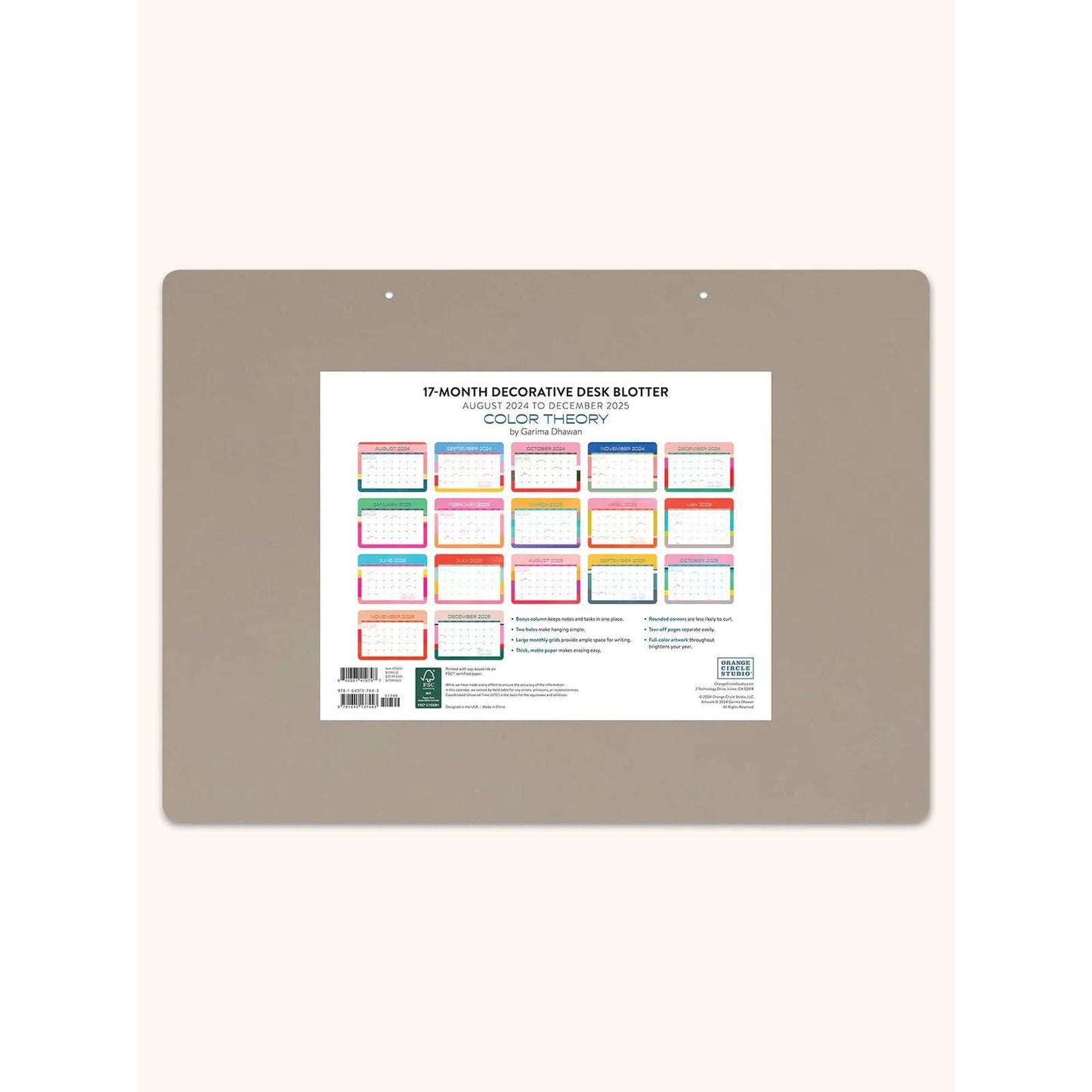 Calendario 2025 Color Theory 17 Meses