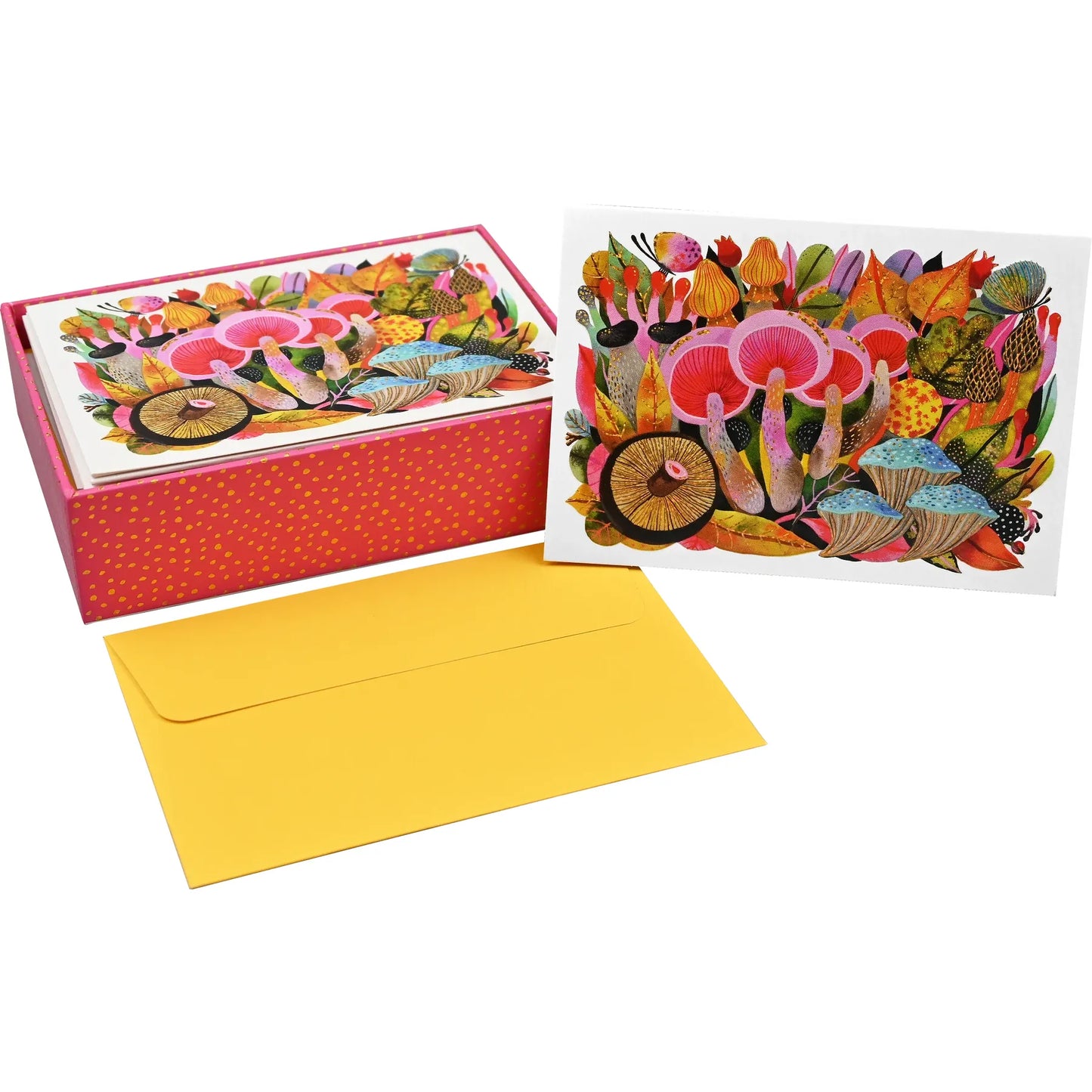 Set Tarjetas y Sobres Mushroom Medley