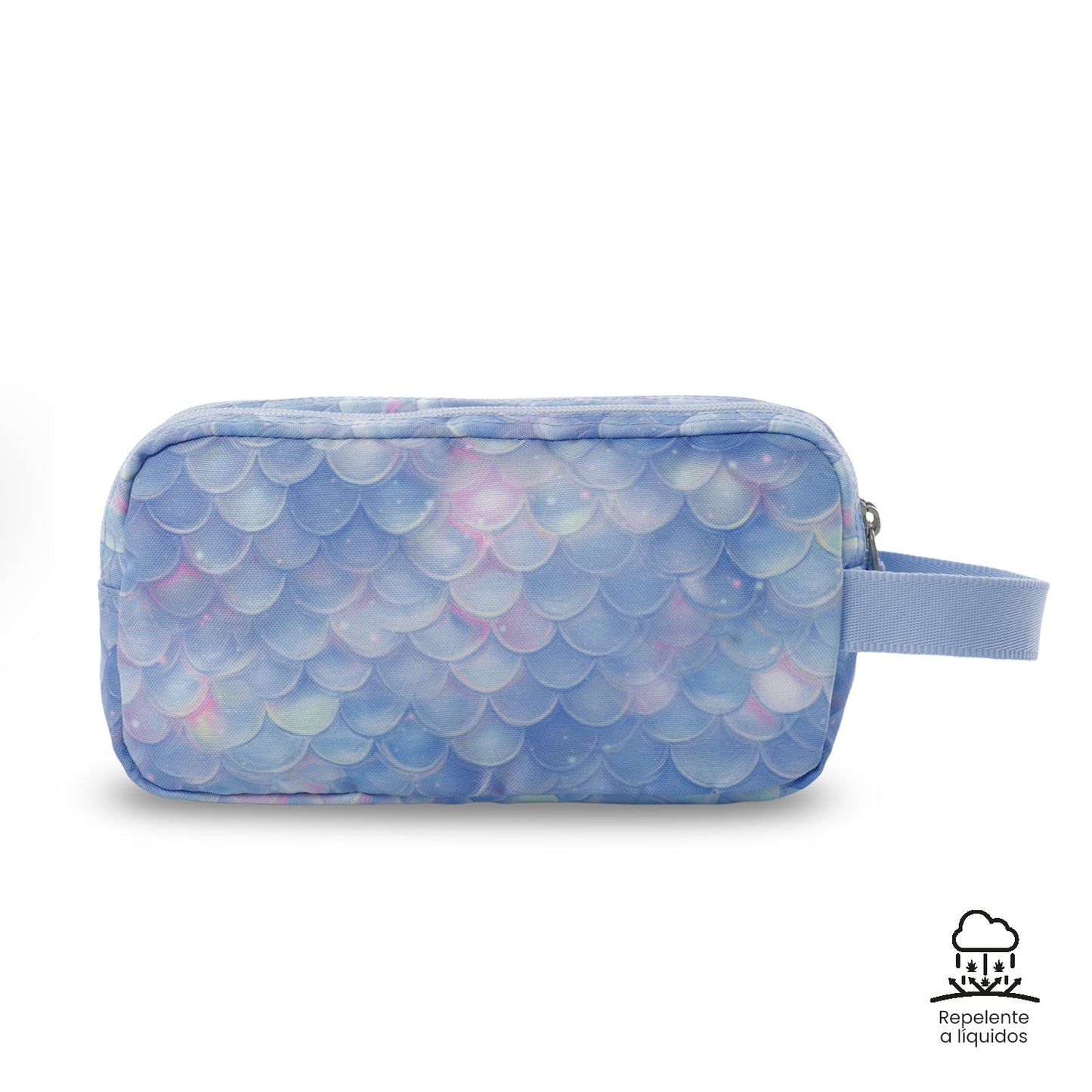 Estuche Multiuso Escuadra Nacar Celeste Pequeño