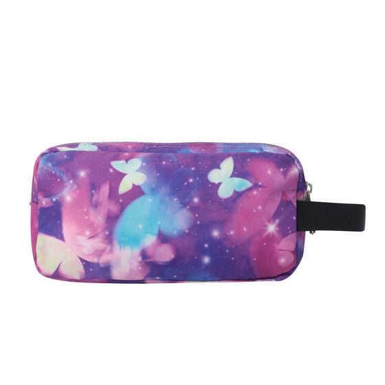 Estuche Multiuso Agapec Violeta Mariposas Glitter Grande
