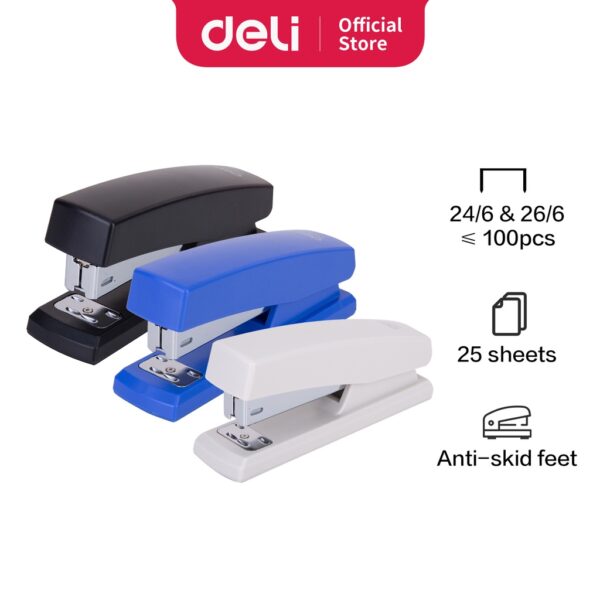 Corchetera de escritorio negra Deli 20 hojas E0425