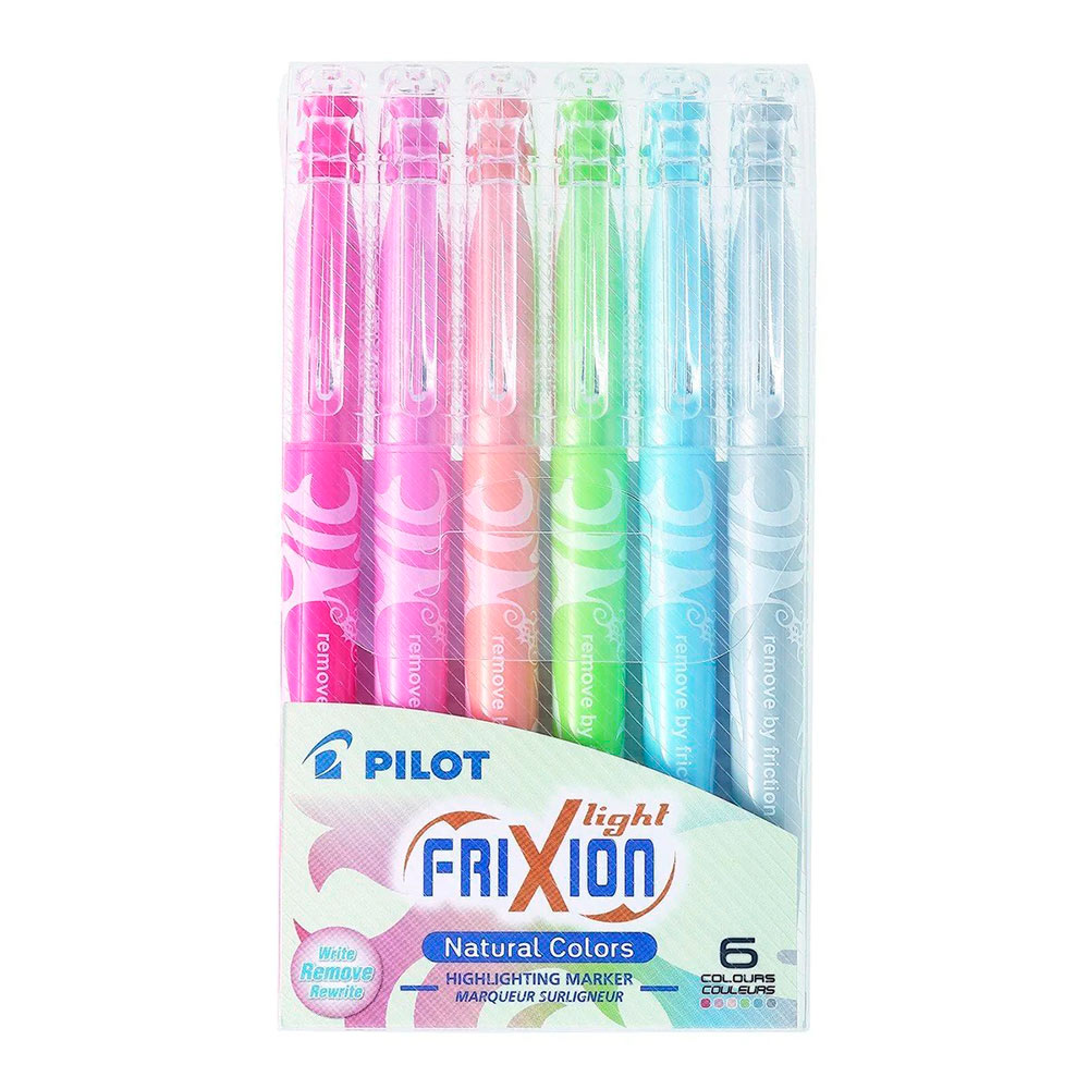 Pilot Frixion Light - Set 6 Destacadores Borrables Natural Colors