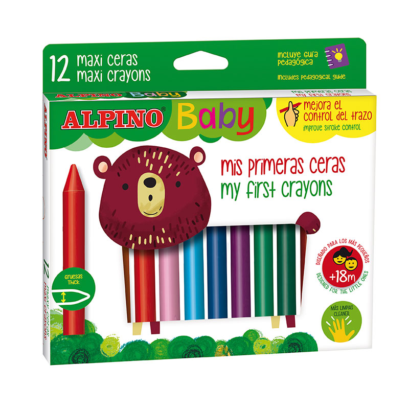 Estuche 12 ceras para bebés Alpino Baby