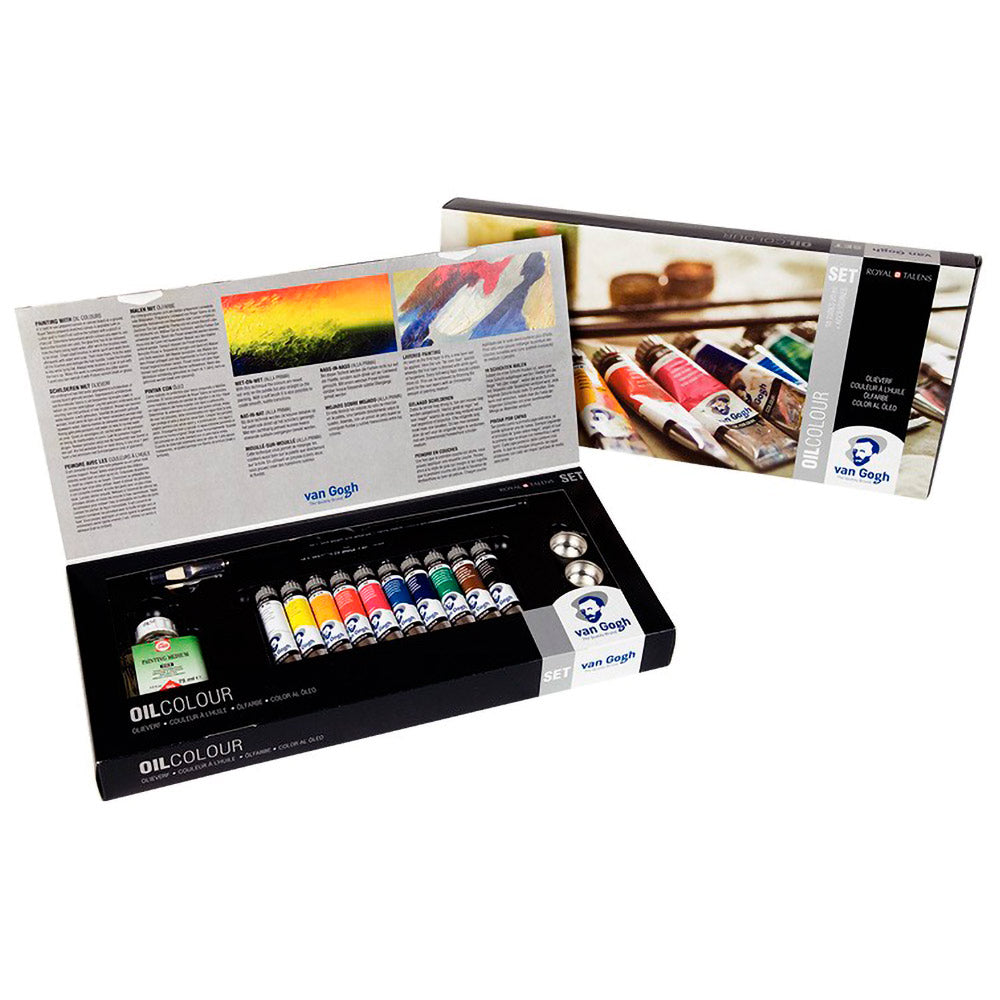 Óleo Van Gogh Set Avanzado 10 Colores 20ml + Accesorios