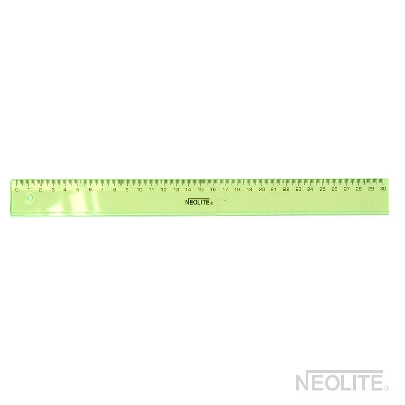 Regla biselada transparente green 30cm. Neolite