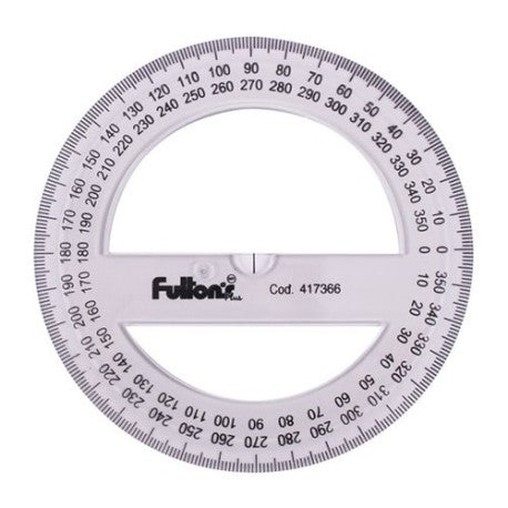 Transportador 360° 10 cm. Biselado humo Fultons
