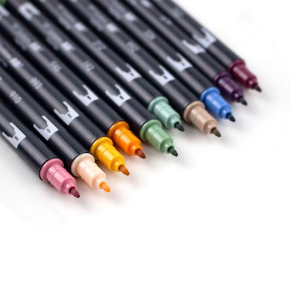 Marcadores Tombow Dual Brush Set 10 Colores Cottage