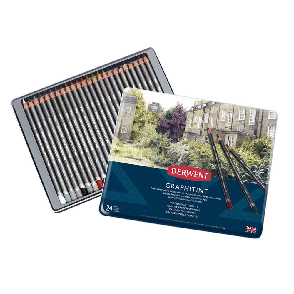 Set de 24 lápices grafito de colores Graphitint caja metálica