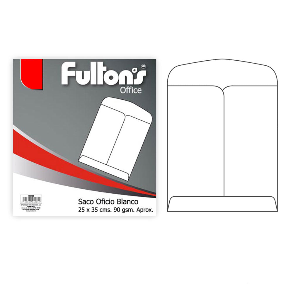Sobre Saco Oficio Blanco 25 un