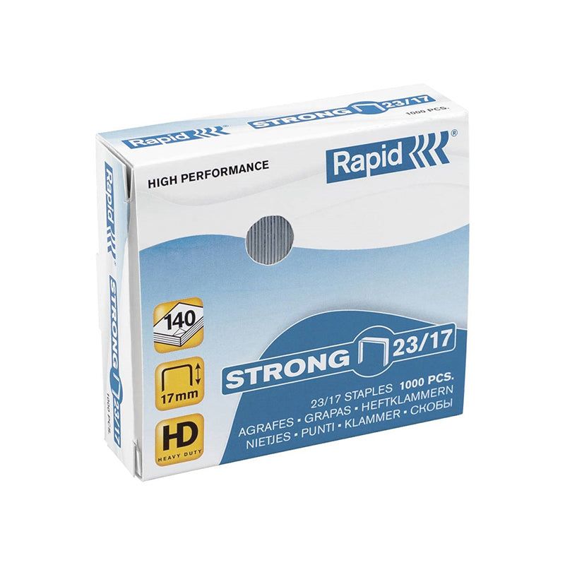 Corchetes 23/12 1000 unidades para 140 hojas rapid #23/17