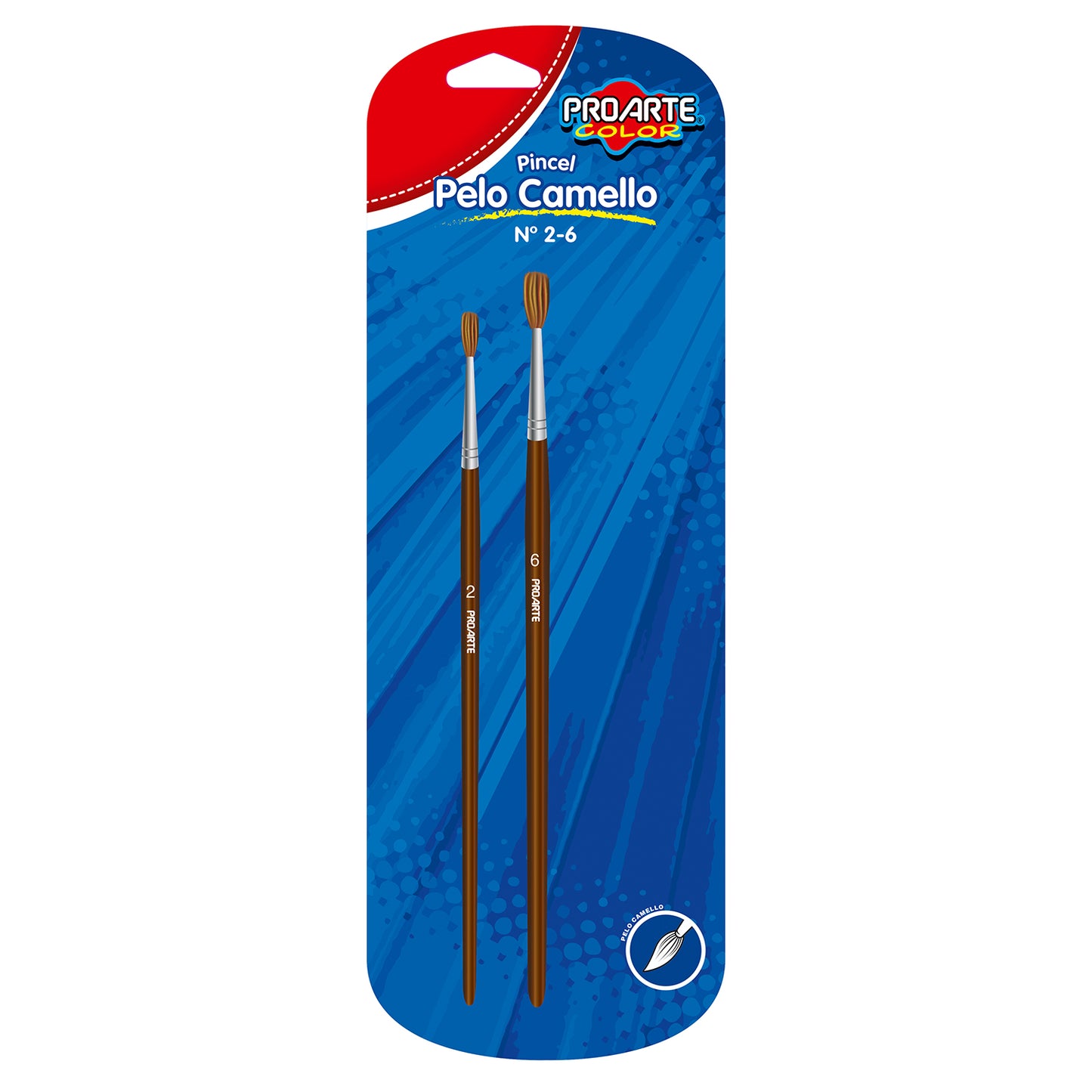 Blíster Pinceles Pelo Camello Proarte Nº 2 y 6