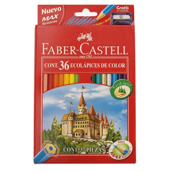 Lápices de colores hexagonales 36 unidades