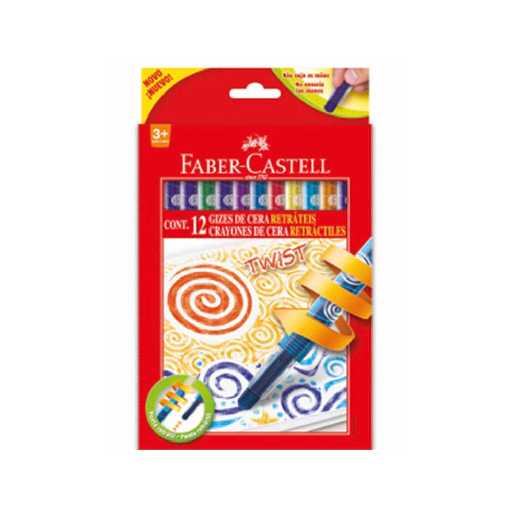 Estuche 12 crayones de cera retráctiles