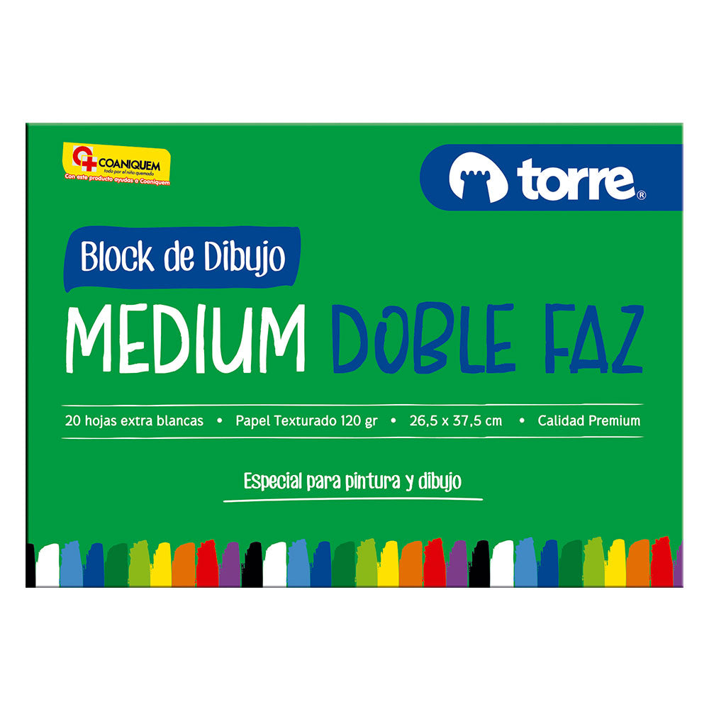 Block de dibujo doble faz m-99 1/8 Torre