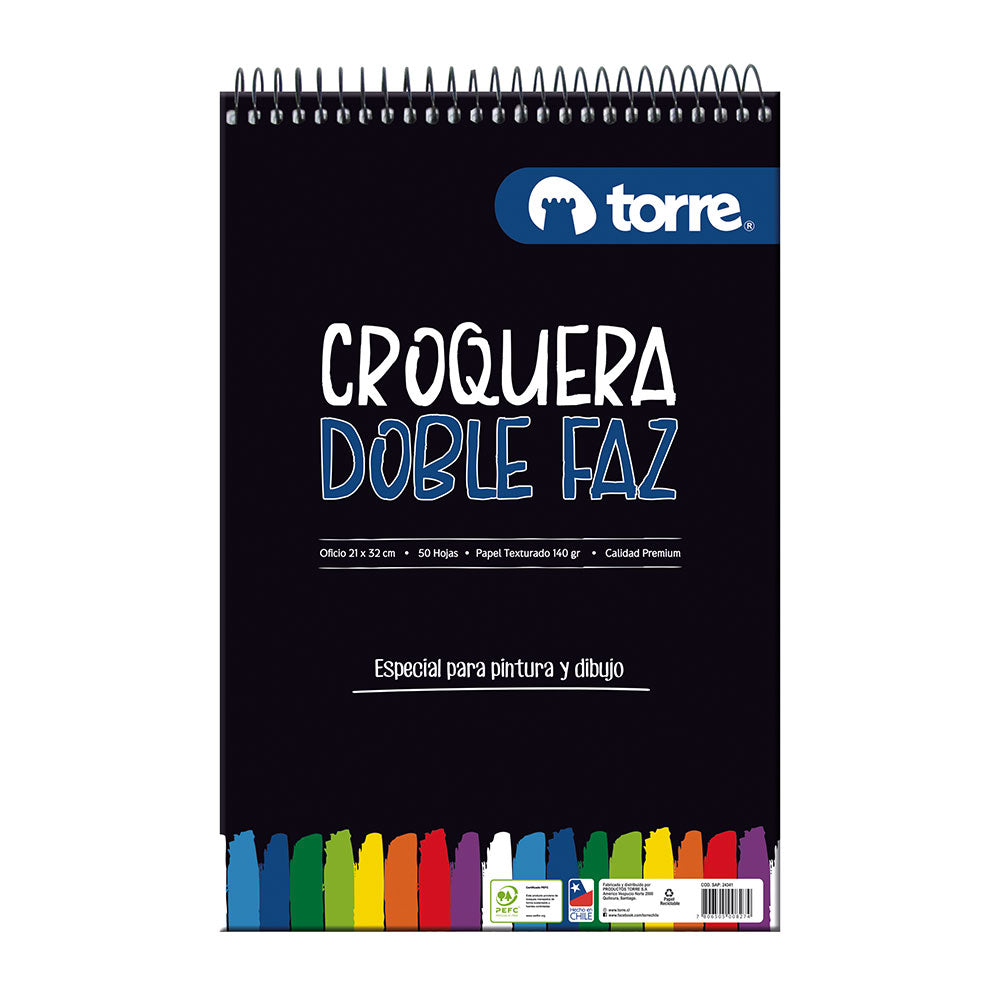 Croquera doble faz 21x32 cm Torre