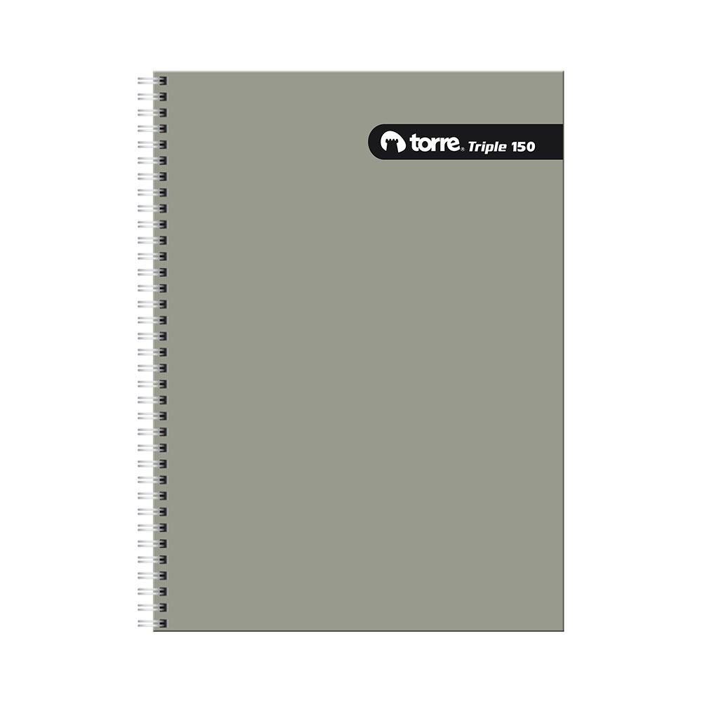 Cuaderno universitario triple liso mat 7mm 150h