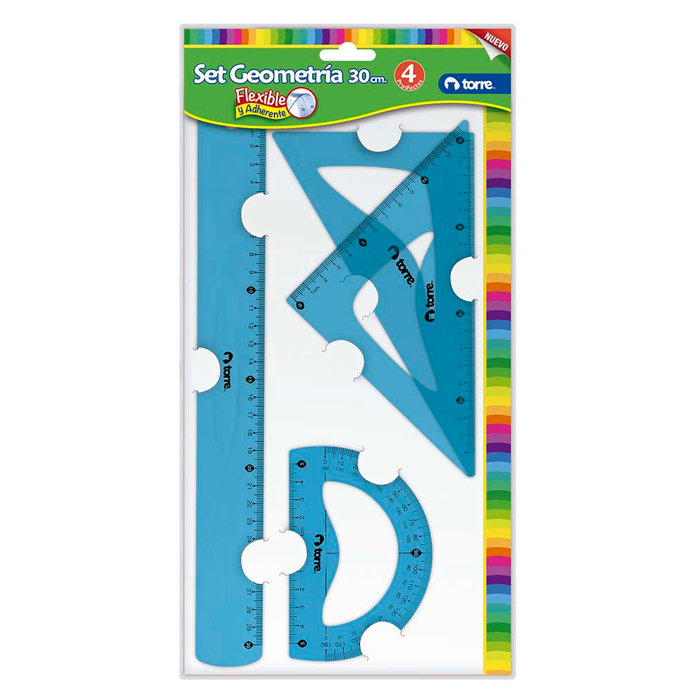 Set de reglas geometricas 30 cm torre
