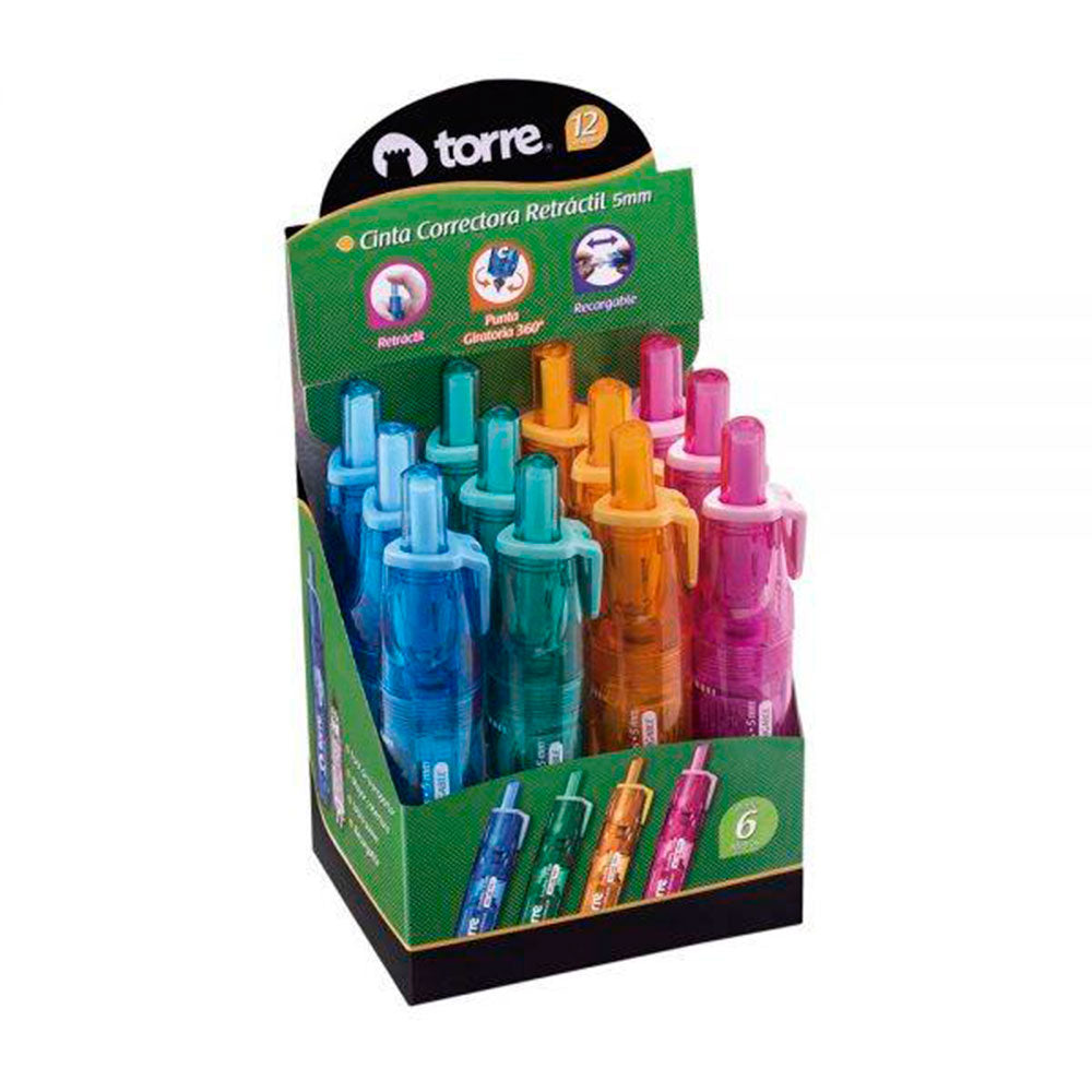 Cinta correctora retráctil