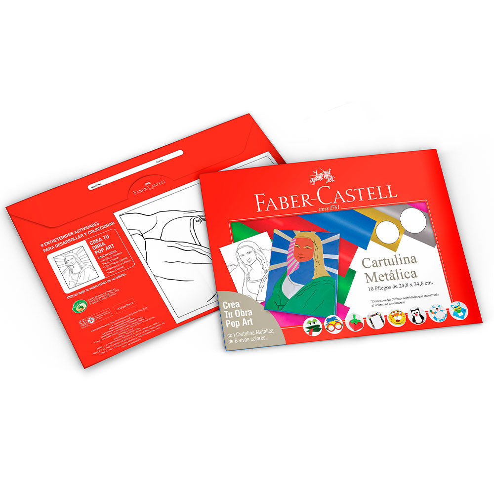 Estuche de cartulinas metalizadas 10 pliegos