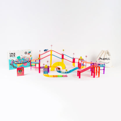 Pista de Carrera 105 piezas Imanix