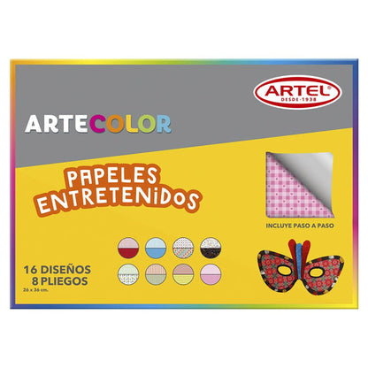 Estuche arte color papeles entretenidos Artel