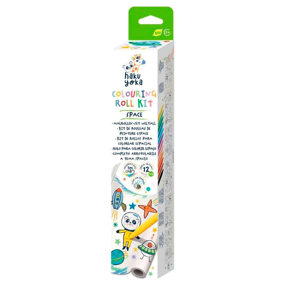 Kit Rollo de Papel y Crayones para Colorear · Espacio