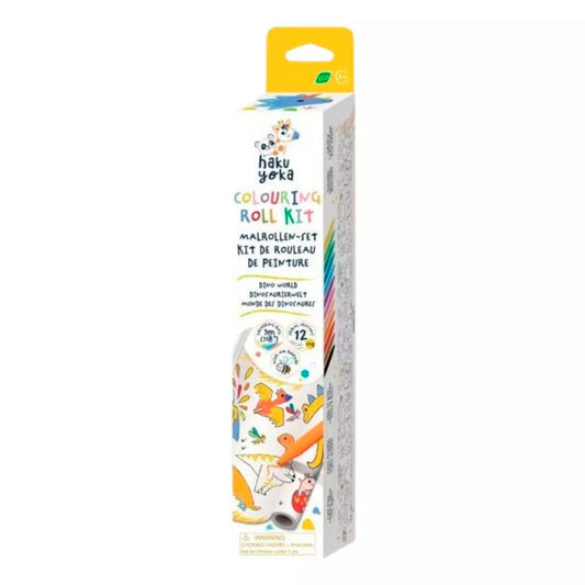 Kit Rollo de Papel y Crayones para Colorear · Mundo Dinos