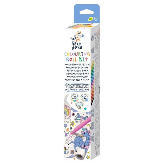 Kit Rollo de Papel y Crayones para Colorear · Unicornio Fantástico
