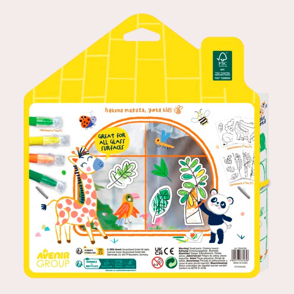 Kit para Colorear en la Ventana - Jungla