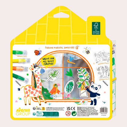 Kit para Colorear en la Ventana - Jungla