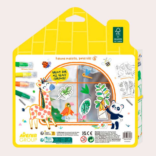 Kit para Colorear en la Ventana - Jungla