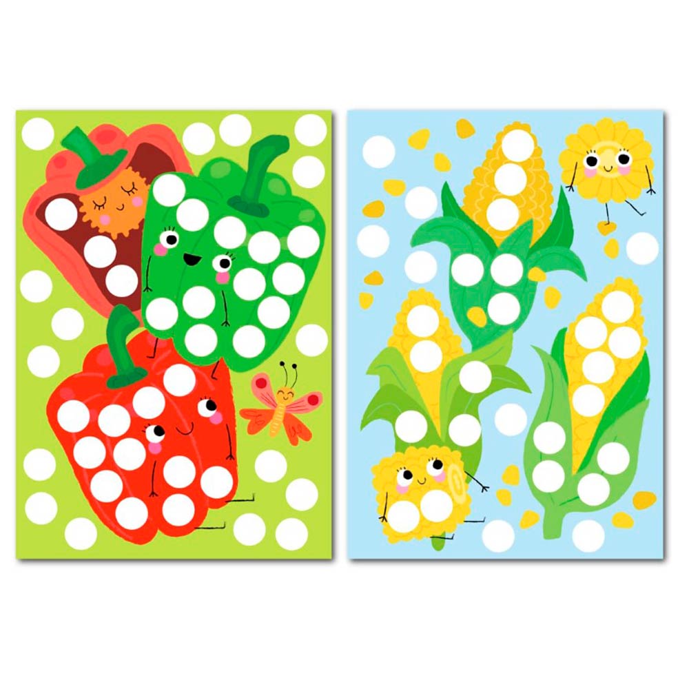 Libro para Colorear Dots 4 Fun · Fiesta de Comidas