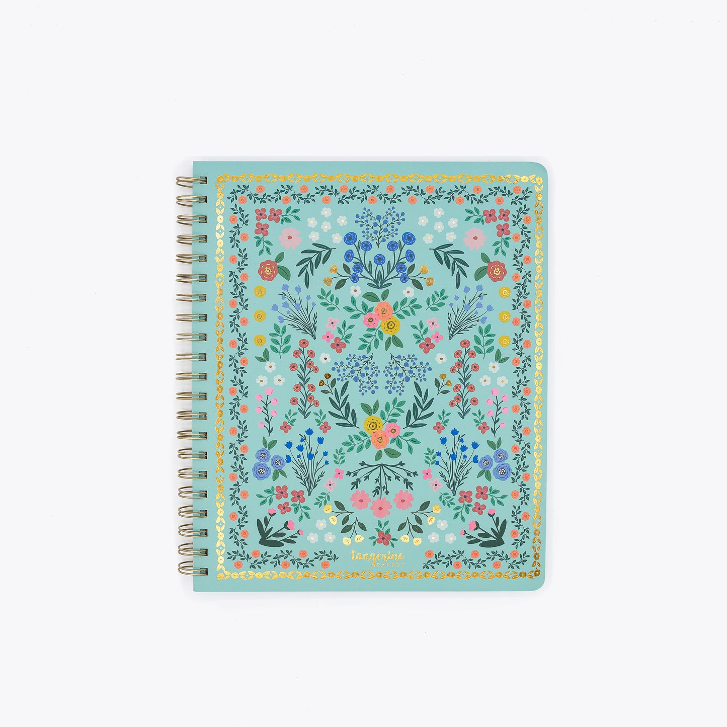Cuaderno Grande Flora Turquesa