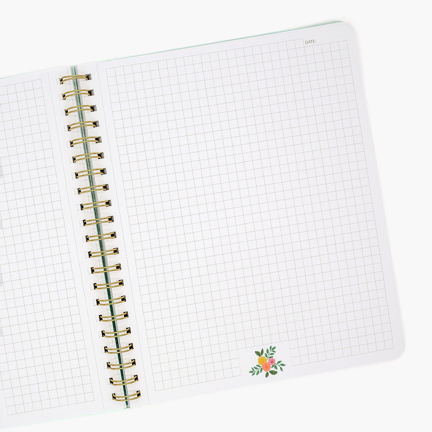 Cuaderno Grande Flora Turquesa