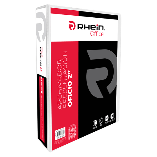 Archivador Catalogo Oficio 2 Anillos D2 500 Hojas Blanco Rhein