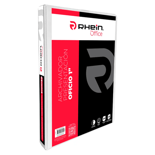 Archivador Catálogo Oficio 2 Anillos D1 220 Hojas Blanco Rhein