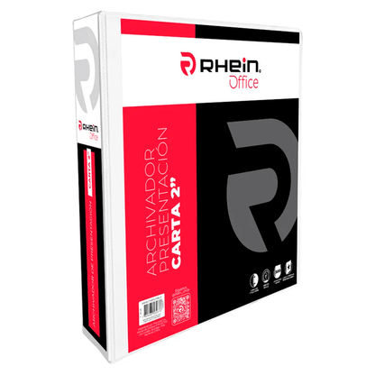 Archivador Catalogo Carta 2 Anillos D2 500 Hojas Blanco Rhein