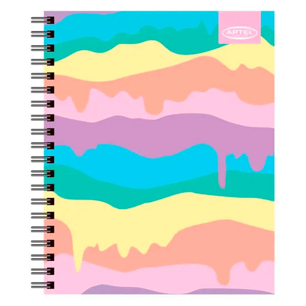 Cuaderno Universitario 100h 7mm Arcoiris Pastel Artel