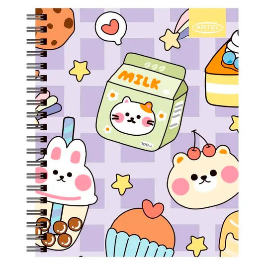 Cuaderno Universitario 100h 7mm Kawaii Artel