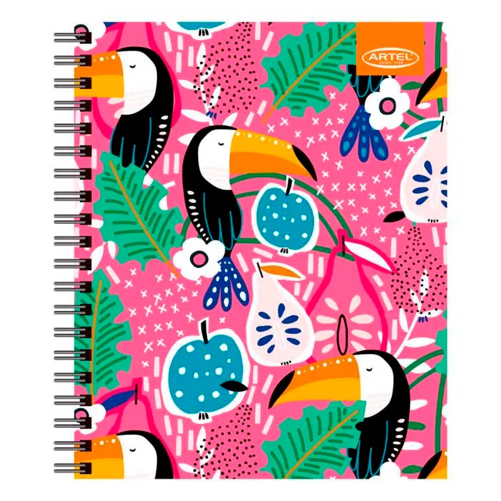 Cuaderno Universitario 100h 7mm Floral Artel