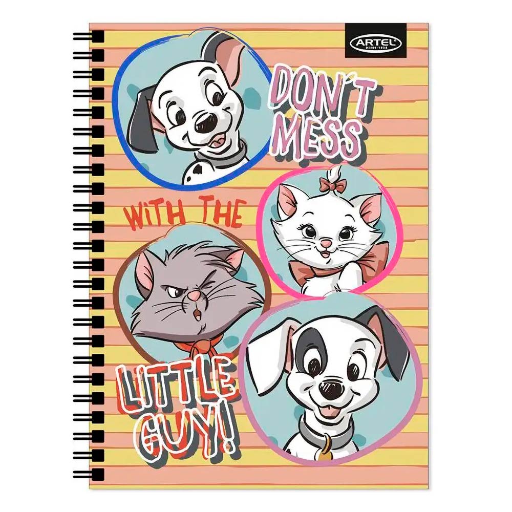 Cuaderno Universitario Artel 100 hojas 7mm Diseño Cats & Dogs 2024